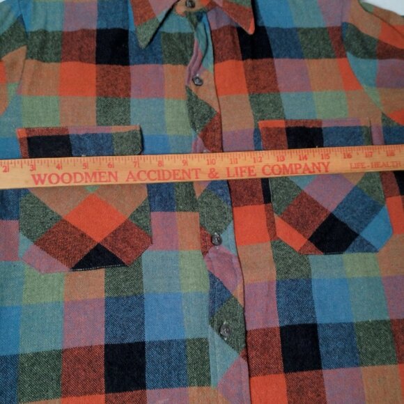 Vintage Dee Cee Rappers Shirt Small 14-14 1/2 Woven Wool Blend Earthy Grandpa - Picture 4 of 16
